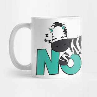 Nope Sleeping Zebra, Chronic Illness Rare Disorder Zebra Mug